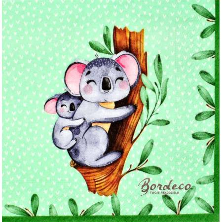 Serwetka decoupage firmy PAPER+ koala 33x33cm